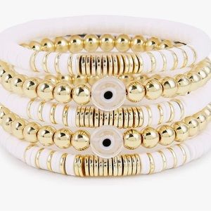 Evil Eye Beaded Stretch Bracelets